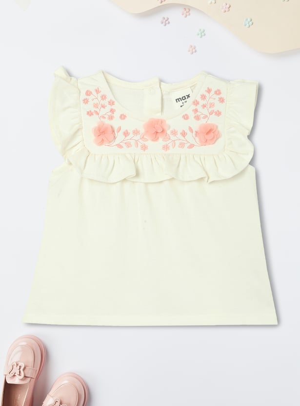 Girls Appliqued Sleepwear Set