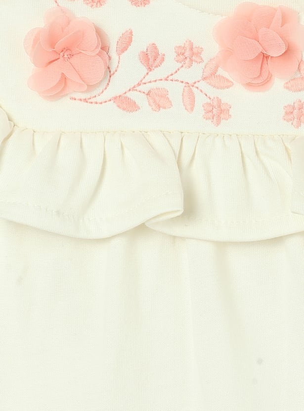 Girls Appliqued Sleepwear Set