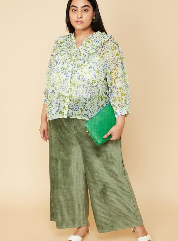 Women Printed Blouse with Camisole