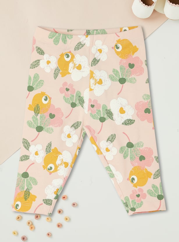 Girls Printed Full-Length Leggings