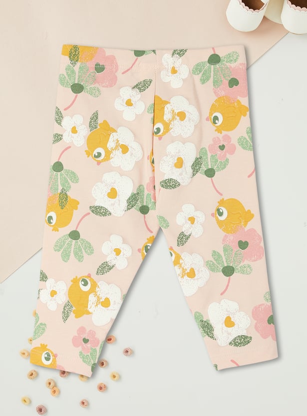 Girls Printed Full-Length Leggings