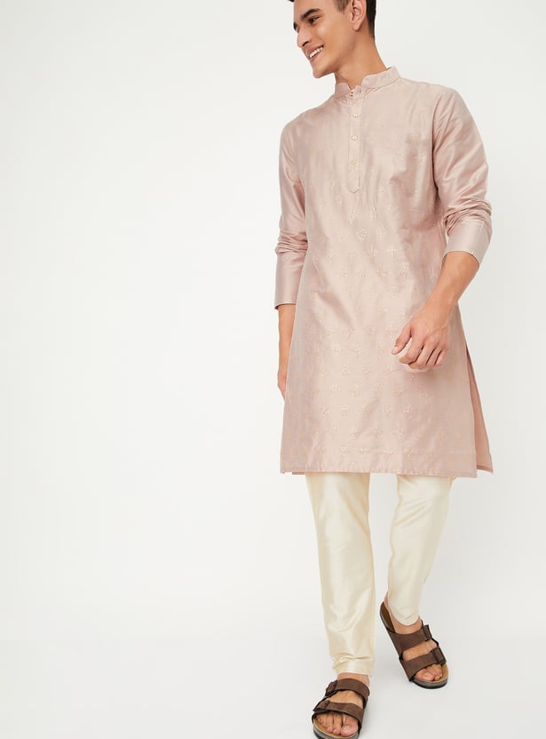 Men Embroidered Straight Kurta