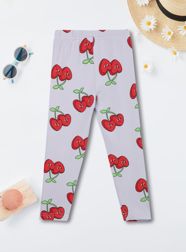 Girls Printed Full-Length Leggings