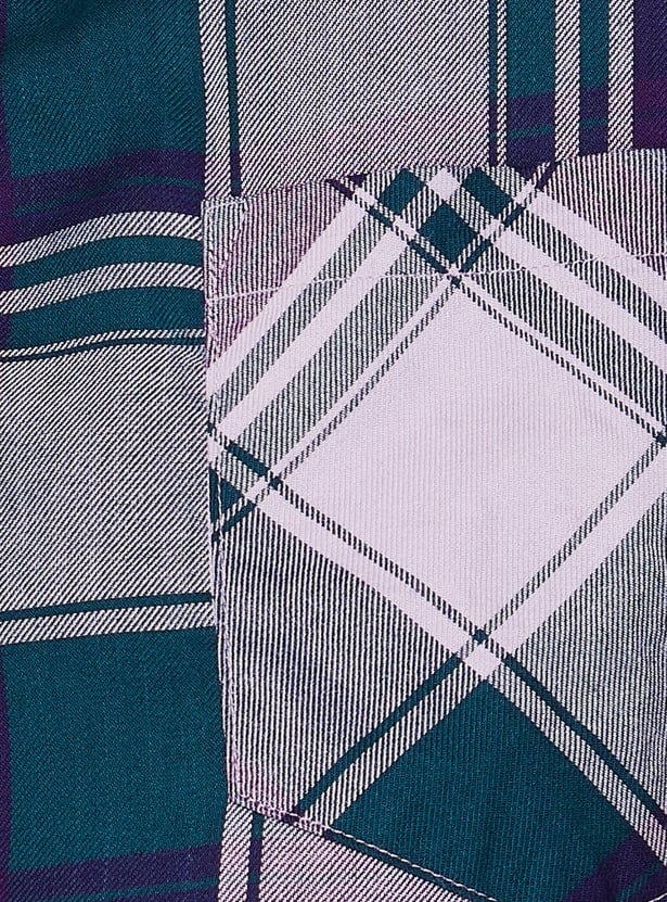 Women Checked Yarn Dyed Tunic