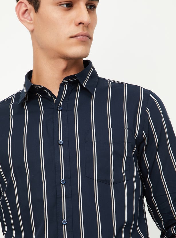 Men Slim Fit Striped Shirt