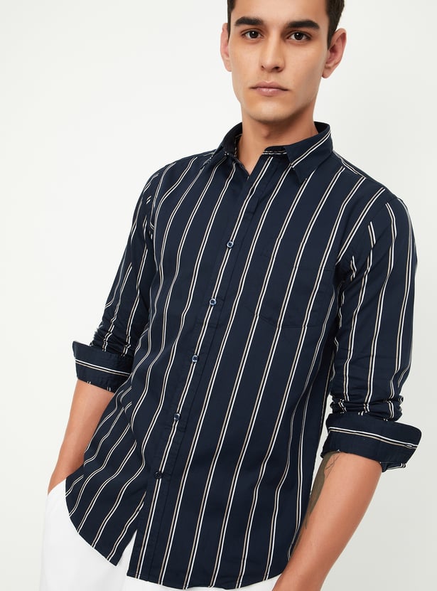 Men Slim Fit Striped Shirt