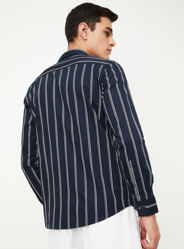 Men Slim Fit Striped Shirt