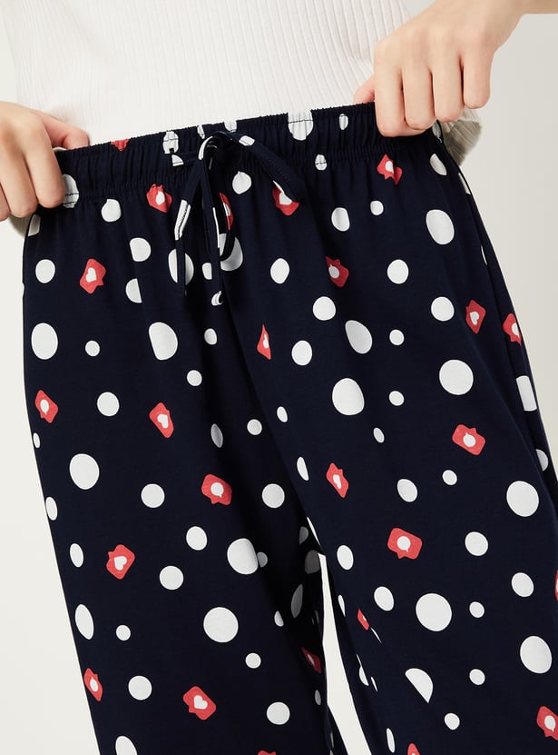 Women Printed Knit Pyjamas