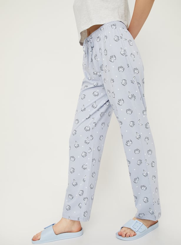 Women Cat Printed Pyjamas