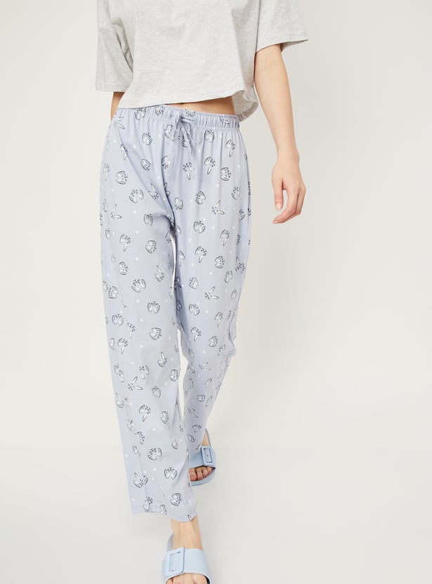 Women Cat Printed Pyjamas