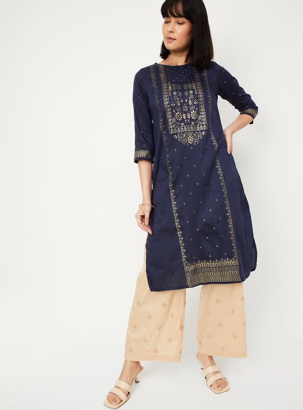 Women Printed Straight Kurta