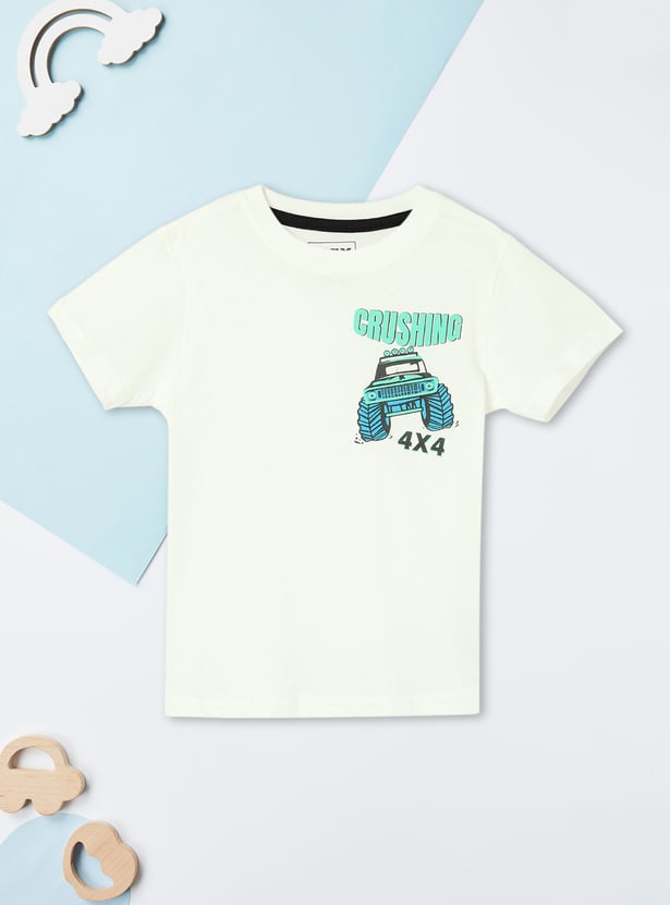 Boys Placement Printed T-shirt