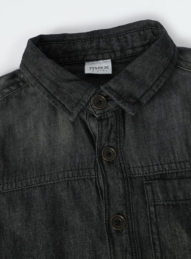 Boys Washed Denim Shirt