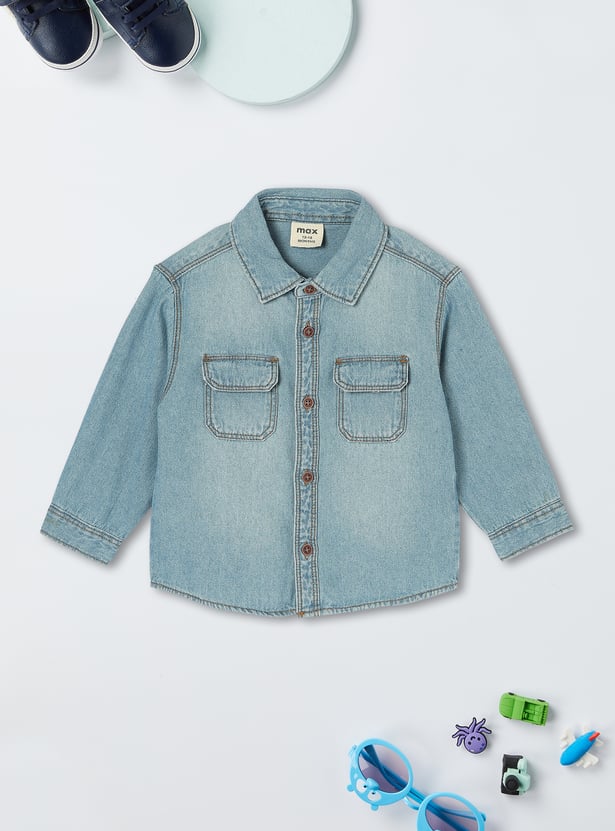 Boys Washed Denim Shirt