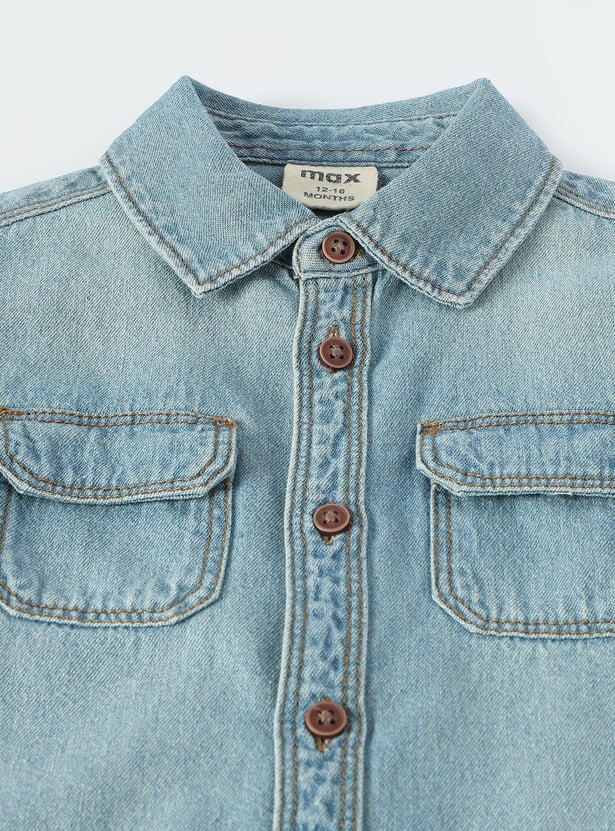 Boys Washed Denim Shirt