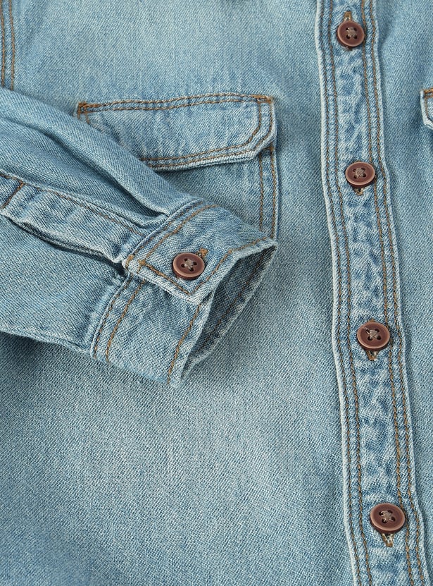 Boys Washed Denim Shirt