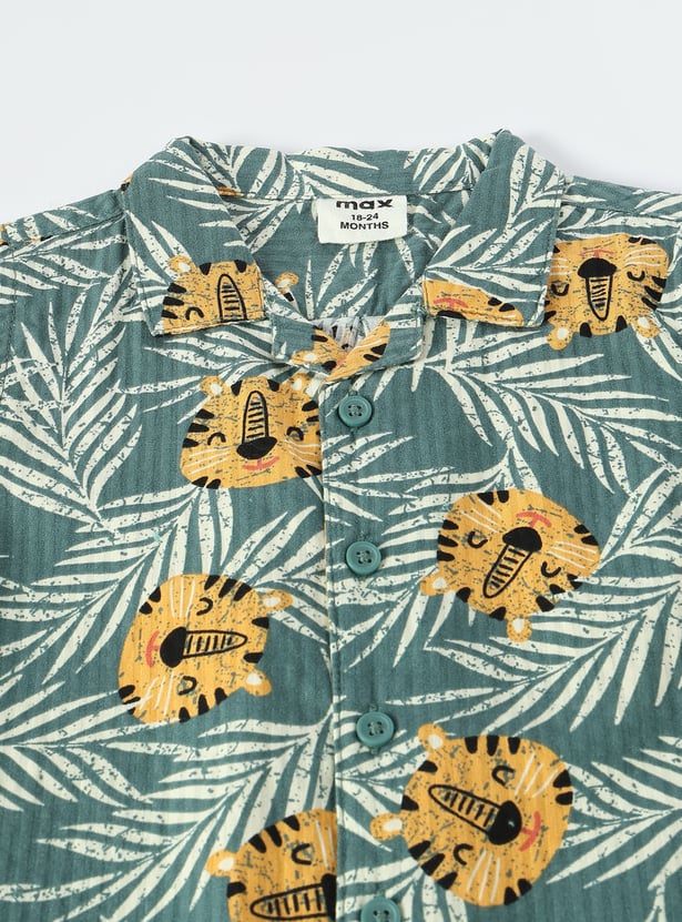 Boys All-Over Printed Resort Shirt