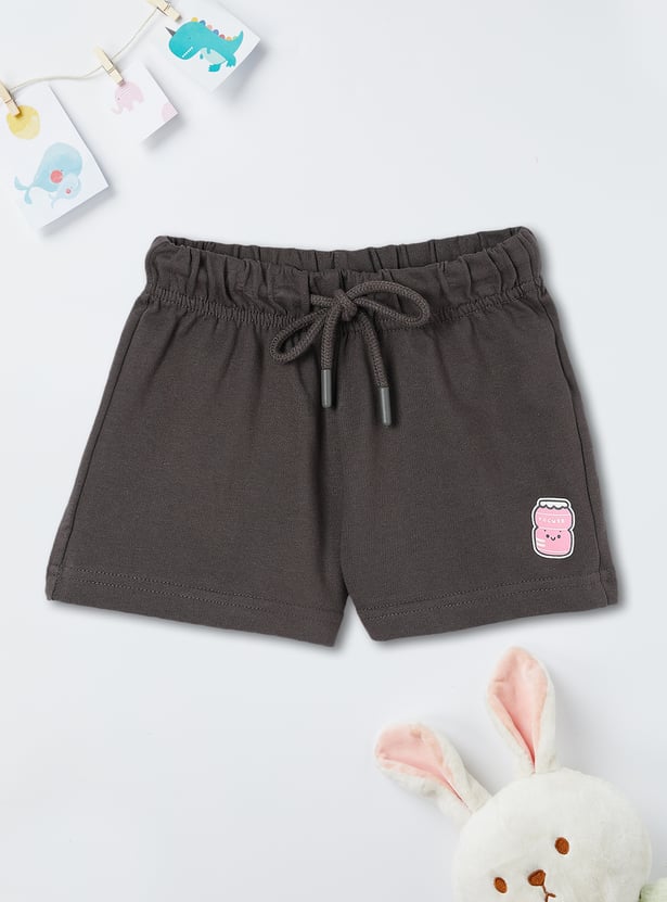 Girls Solid Knit Shorts