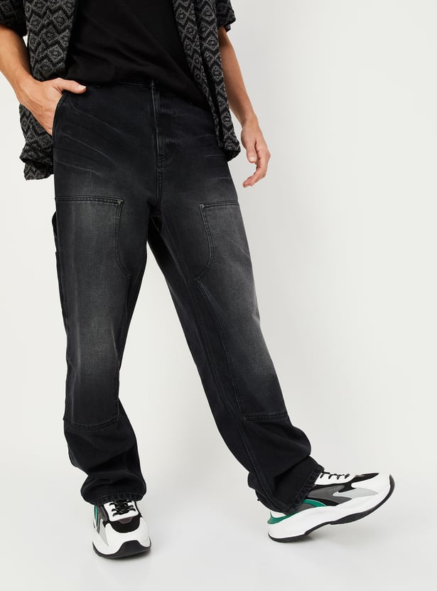 Men Faded Carpenter Jeans