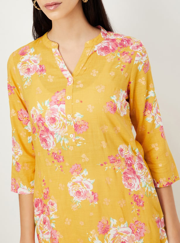 Women Floral Printed Straight Kurta