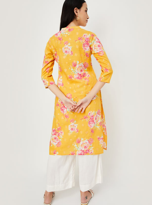 Women Floral Printed Straight Kurta