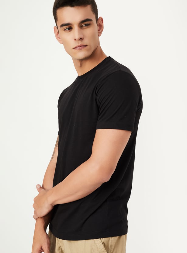 Men Solid T-shirt - Pack of 2