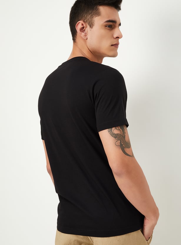 Men Solid T-shirt - Pack of 2