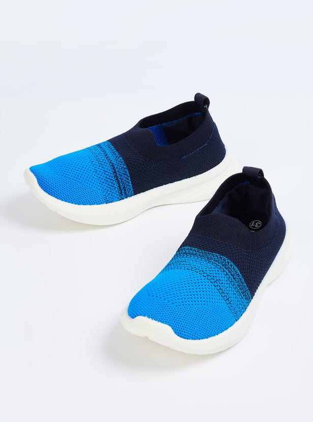 Boys Colourblock Slip-On Sports Shoes