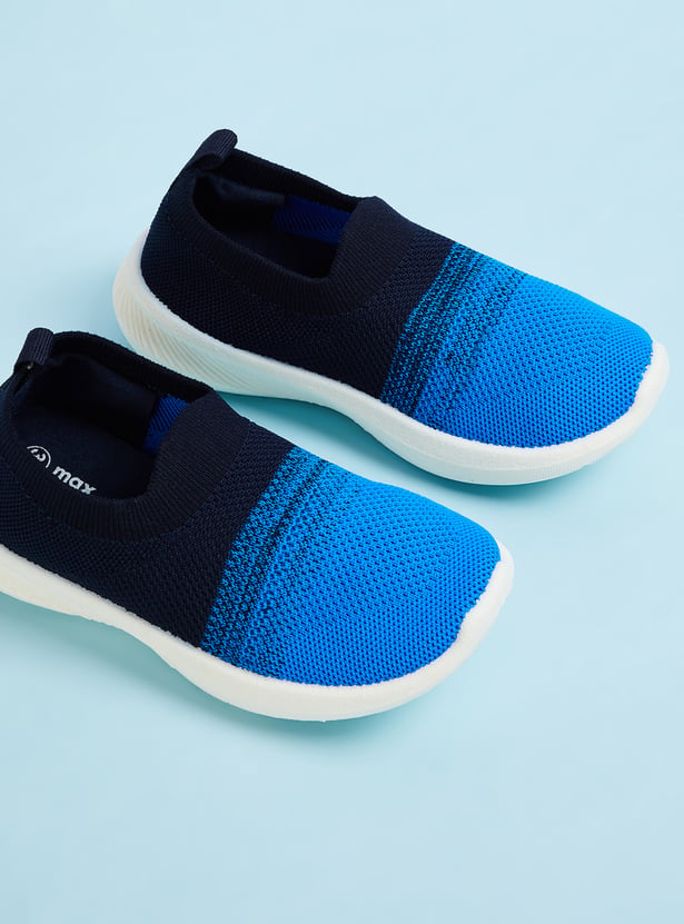 Boys Colourblock Slip-On Sports Shoes