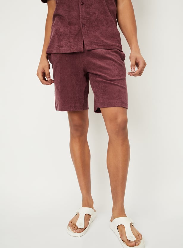 Men Solid Lounge Shorts