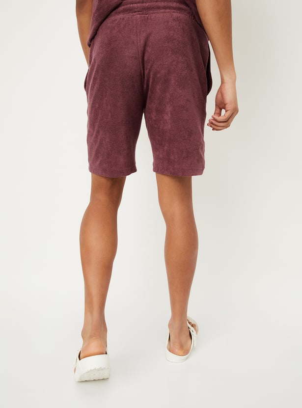 Men Solid Lounge Shorts