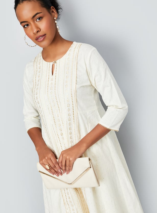 Kalki x Max Women Embroidered A-Line Kurta