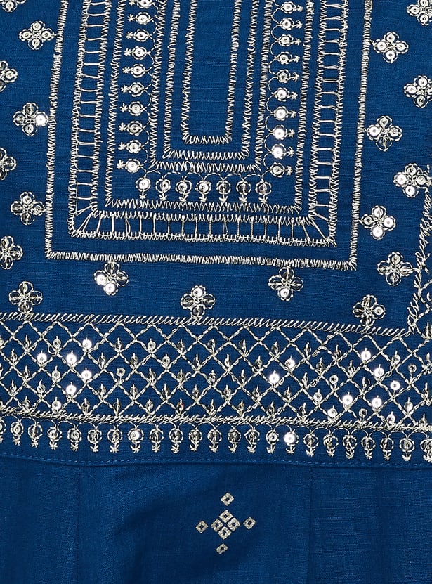 Kalki x Max Women Embroidered Yoke Kalidar Kurta