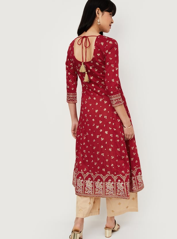 Kalki x Max Women Foil Printed Kalidar Kurta