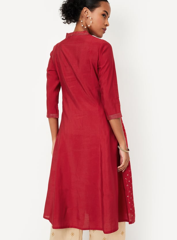 Kalki x Max Women Embroidered Kalidar Kurta