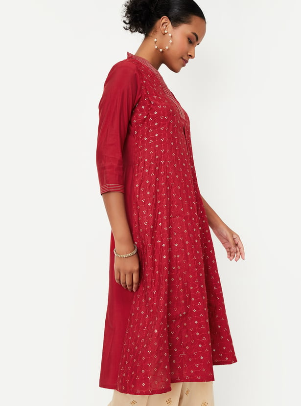 Kalki x Max Women Embroidered Kalidar Kurta