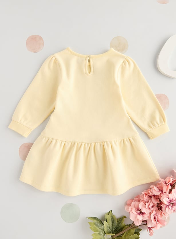 Girls Appliqued Casual Dress