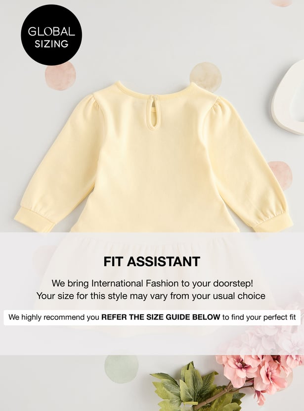 Girls Appliqued Casual Dress