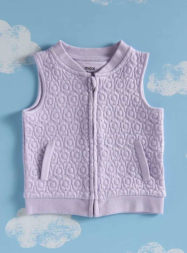 Girls Printed Sleepwear Set with Jacket