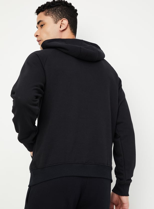 Men Solid Hooded Sweatshirt