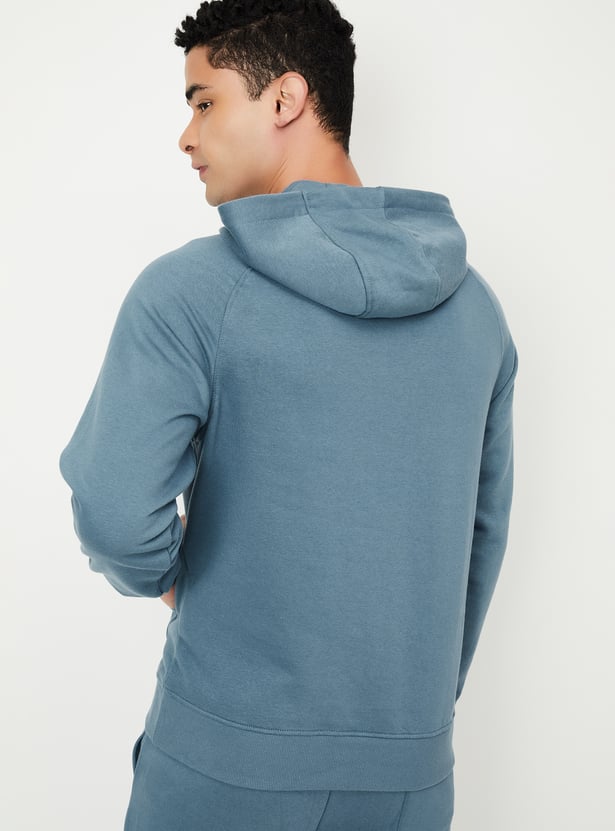 Men Solid Hooded Sweatshirt