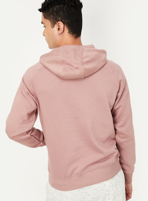 Men Solid Hooded Sweatshirt