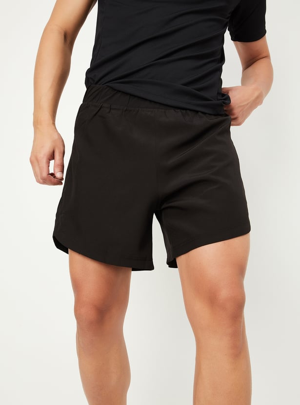 Men Solid Athleisure Shorts