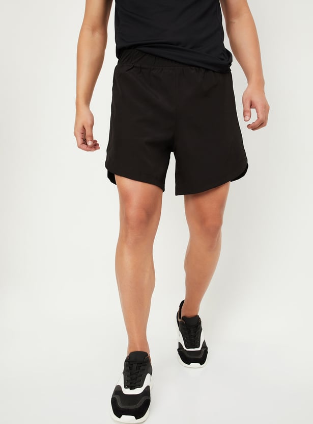 Men Solid Athleisure Shorts