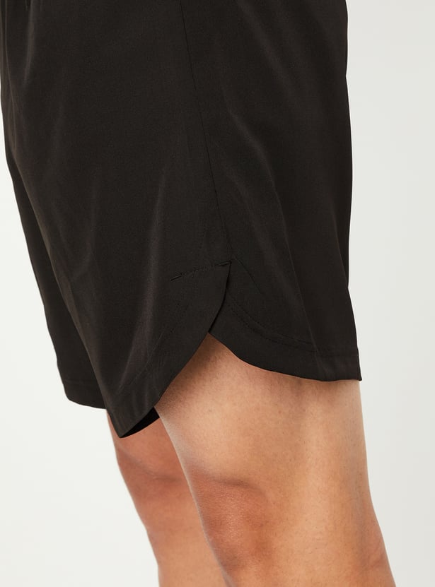 Men Solid Athleisure Shorts