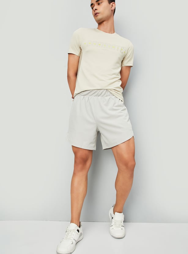 Men Solid Athleisure Shorts