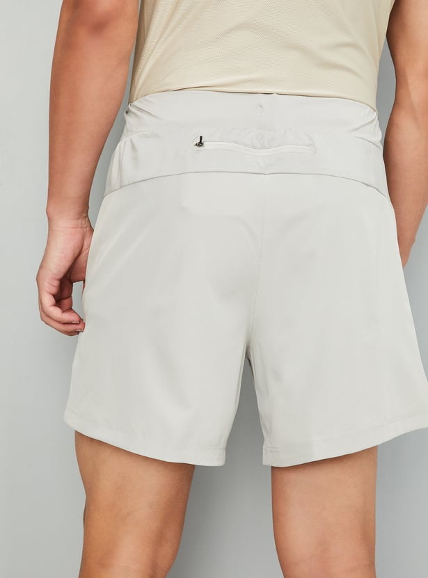 Men Solid Athleisure Shorts