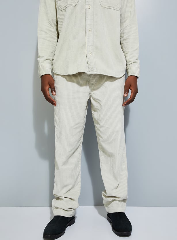 Buy URB_N Men Loose Fit Corduroy Pants Online at just