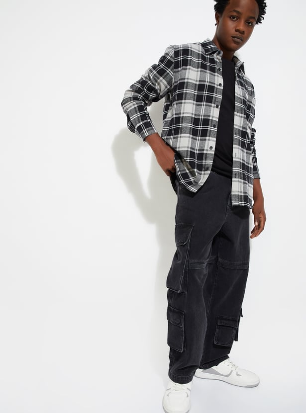 URB_N Men Tartan Checked Regular Fit Shirt