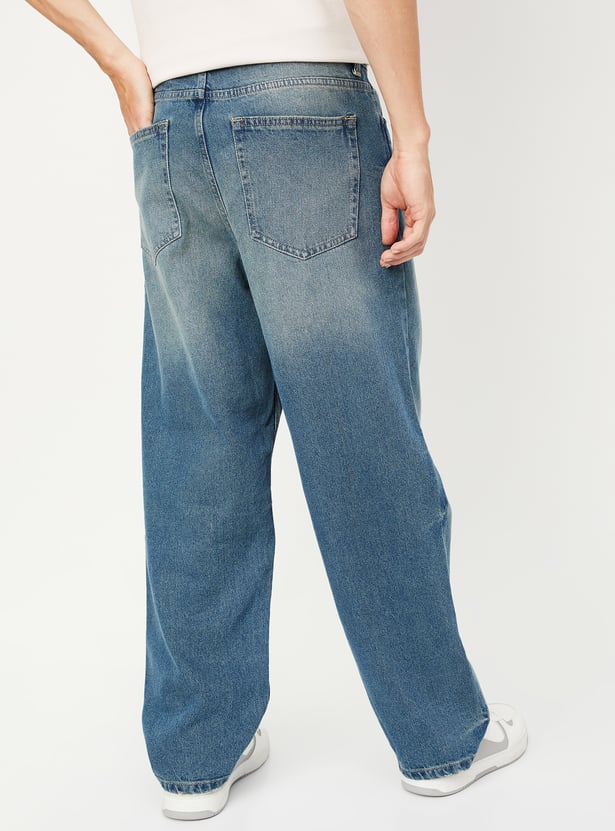 Men Faded Loose Fit Jeans